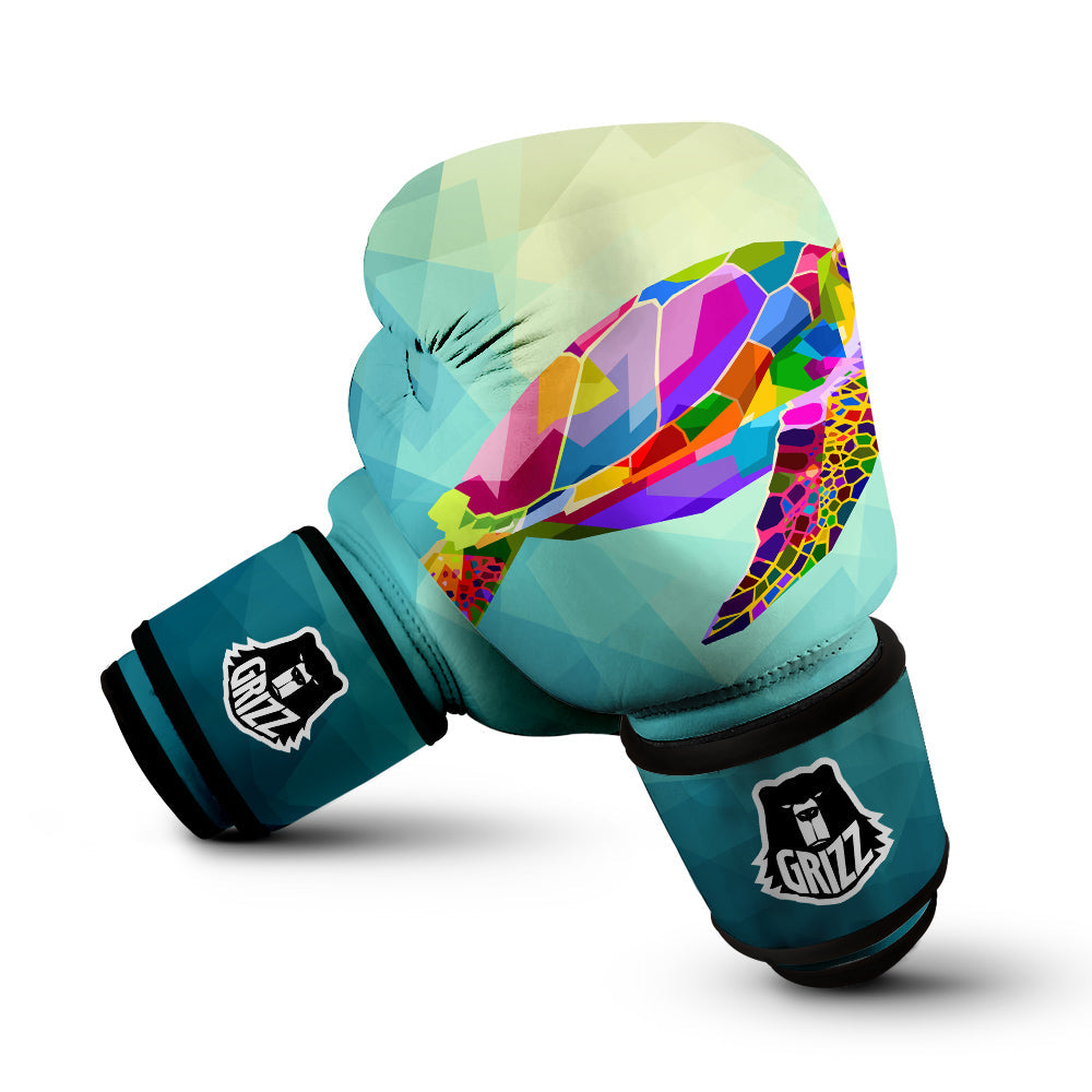 Sea Turtle Colorful Print Boxing Gloves-grizzshop