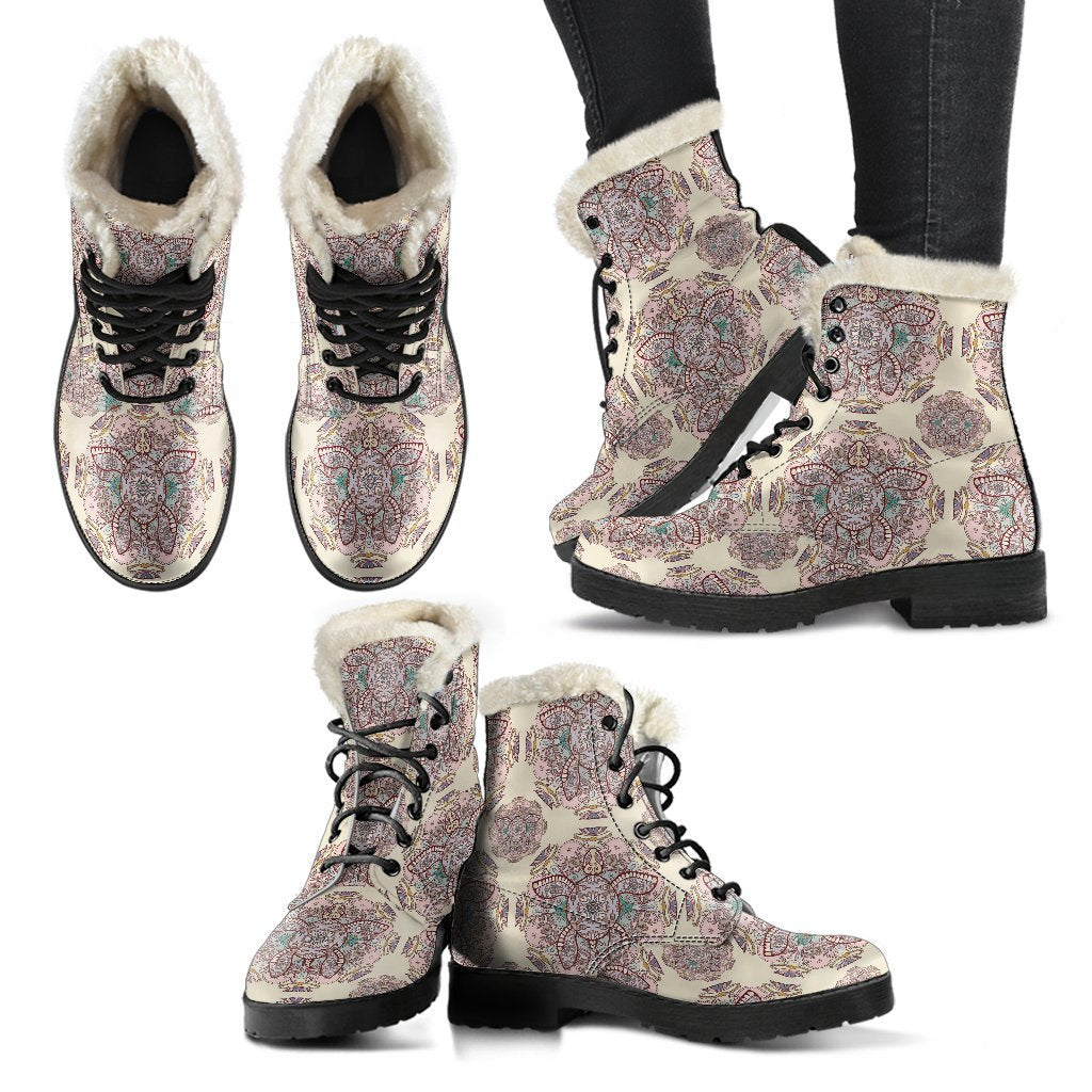 Sea Turtle Hawaiian Pattern Print Comfy Winter Boots-grizzshop