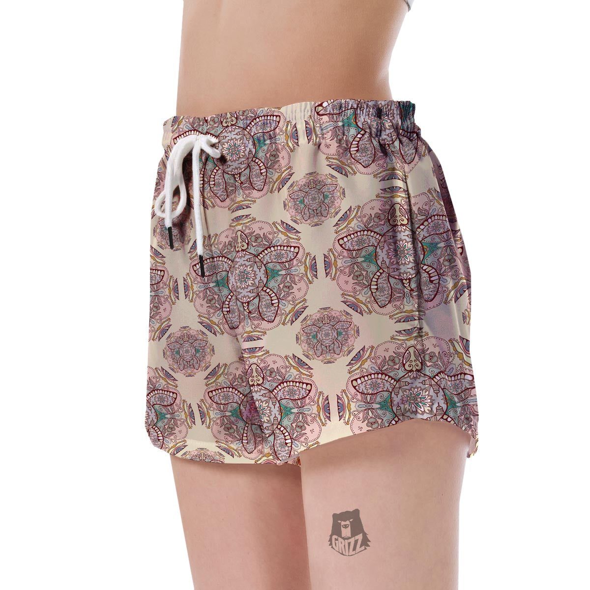 Sea Turtle Hawaiian Pattern Print Women's Shorts-grizzshop
