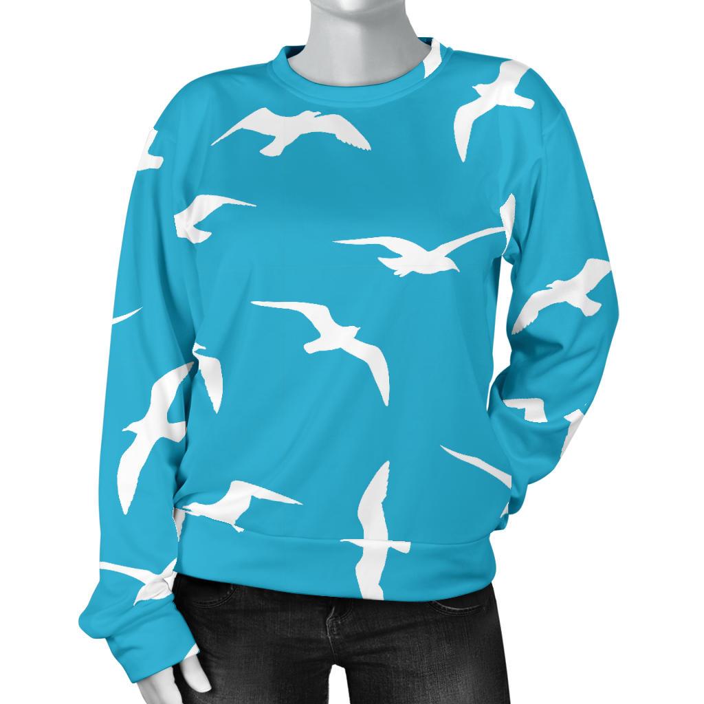 Seagull Pattern Print Women's Sweatshirt-grizzshop