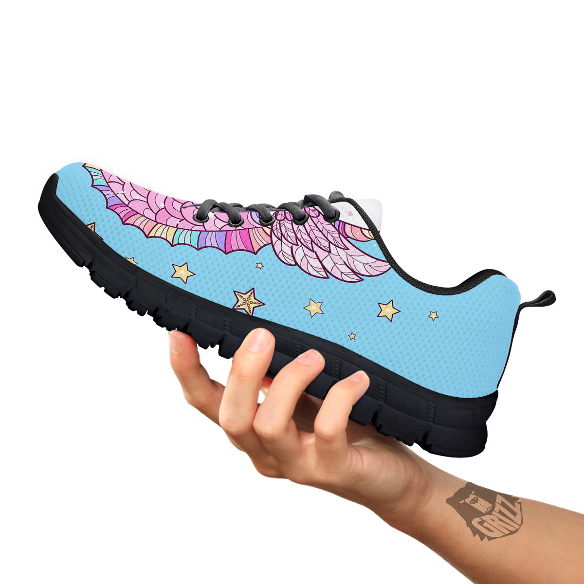 Seahorse Colorful Print Black Sneaker-grizzshop