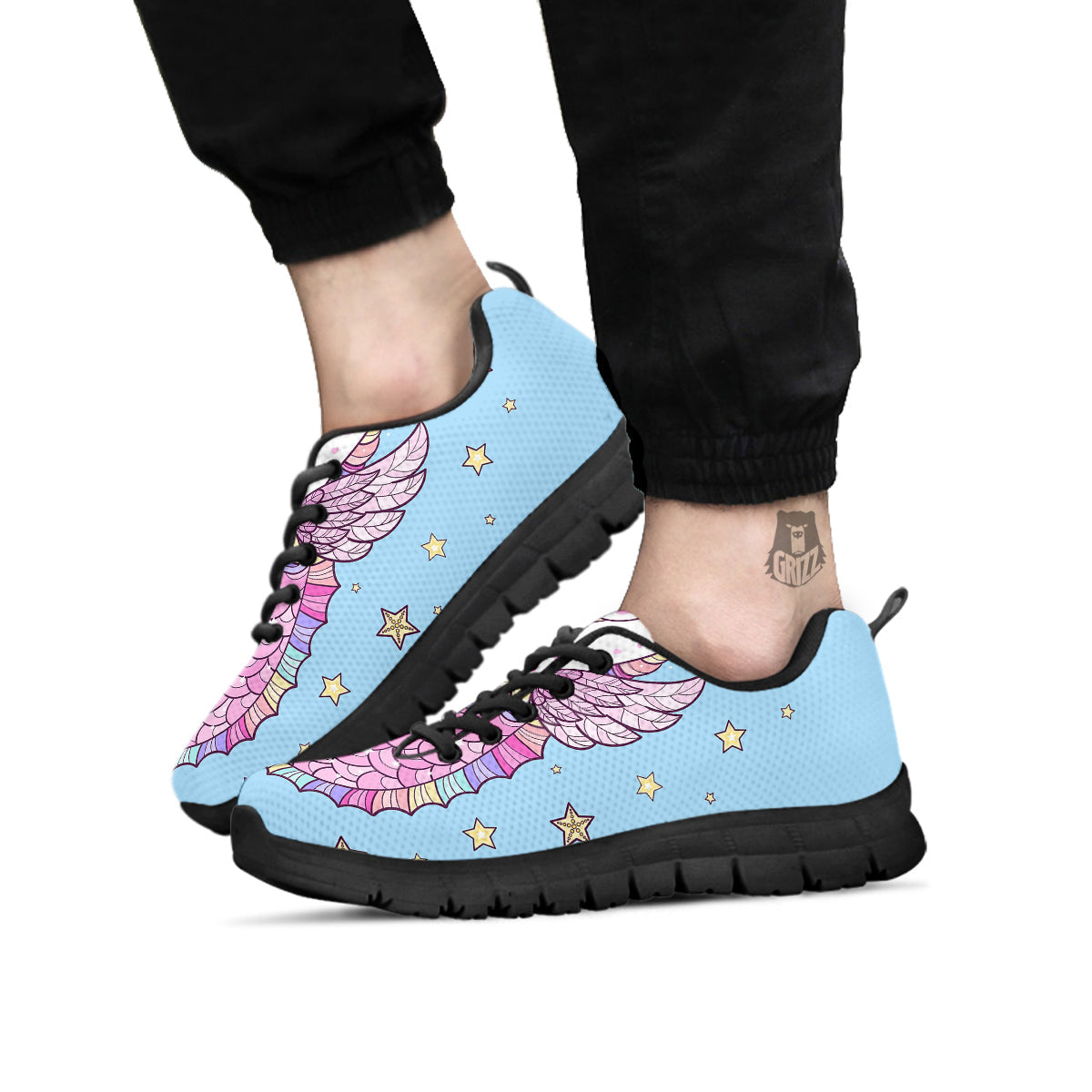 Seahorse Colorful Print Black Sneaker-grizzshop