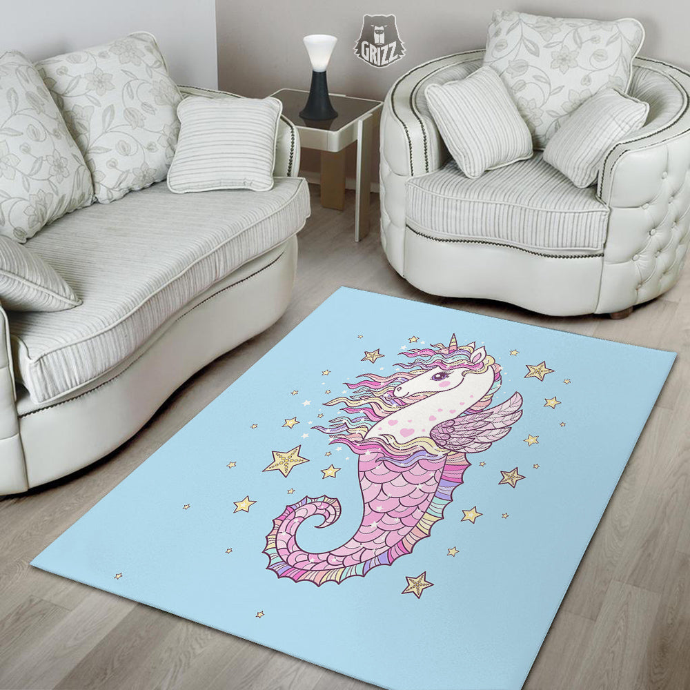 Seahorse Colorful Print Floor Mat-grizzshop