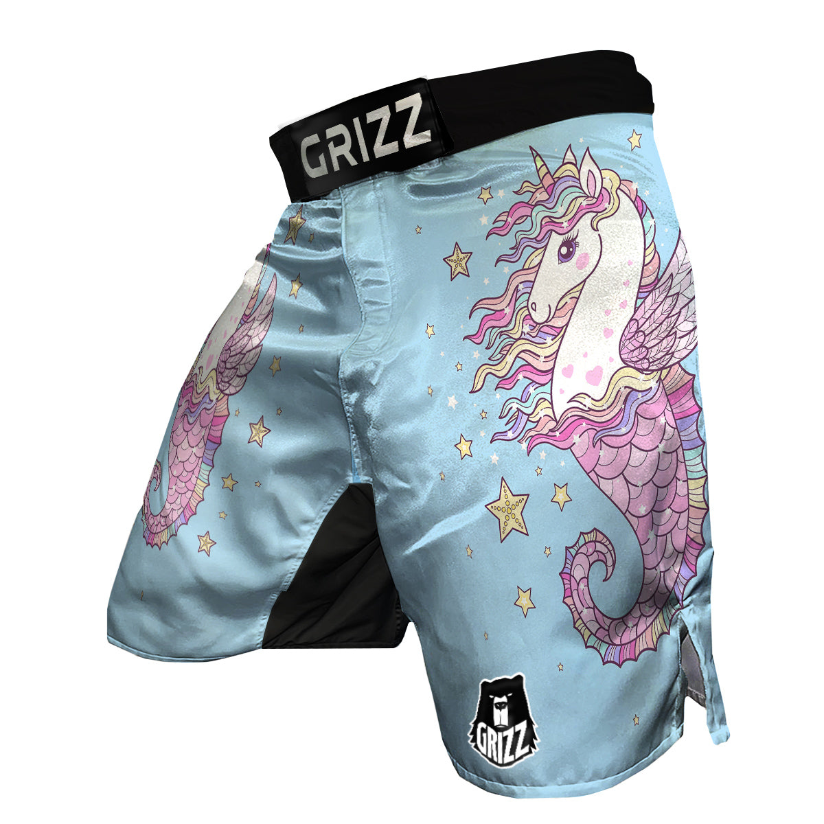 Seahorse Colorful Print MMA Shorts-grizzshop