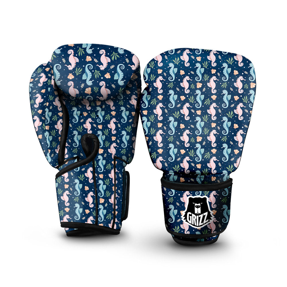 Seahorse Colorful Print Pattern Boxing Gloves-grizzshop