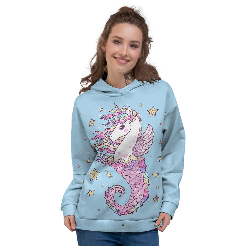 Seahorse Colorful Print Women's Hoodie-grizzshop