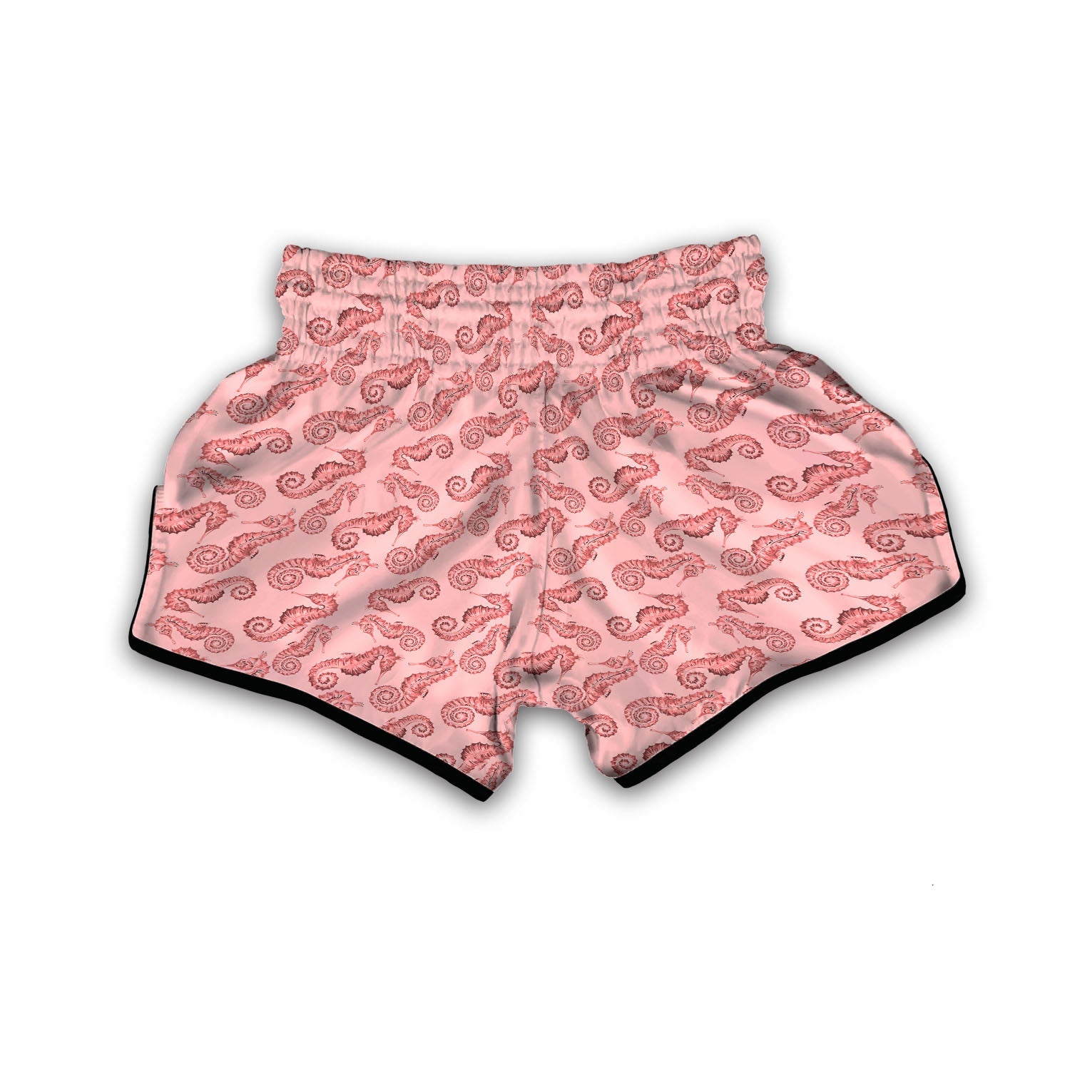 Seahorse Watercolor Print Pattern Muay Thai Boxing Shorts-grizzshop