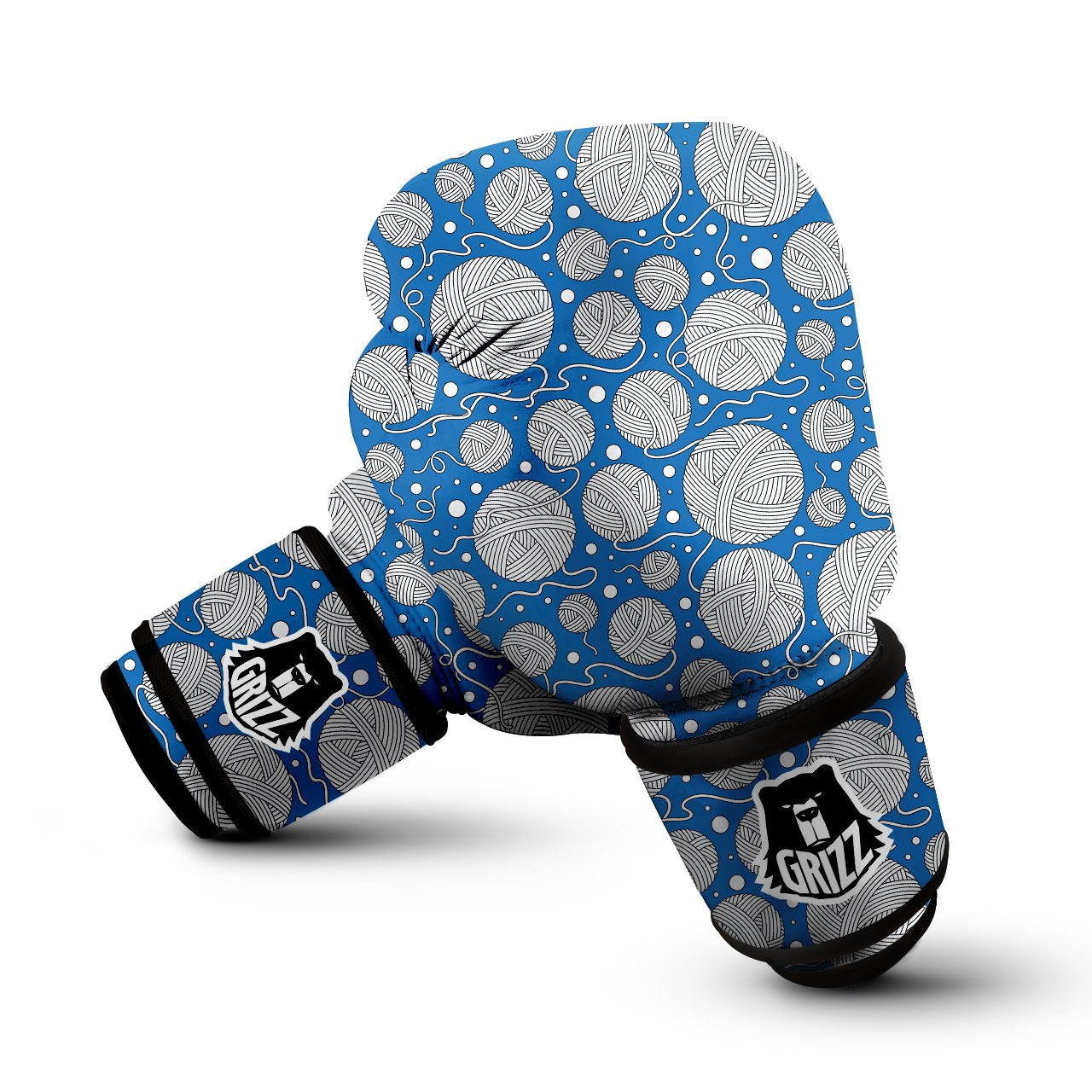 Seamless Yarn Balls Print Pattern Boxing Gloves-grizzshop