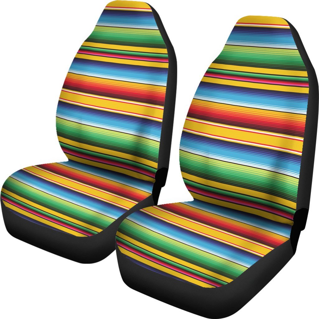 Serape Baja Mexican Blanket Pattern Print Universal Fit Car Seat Cover-grizzshop