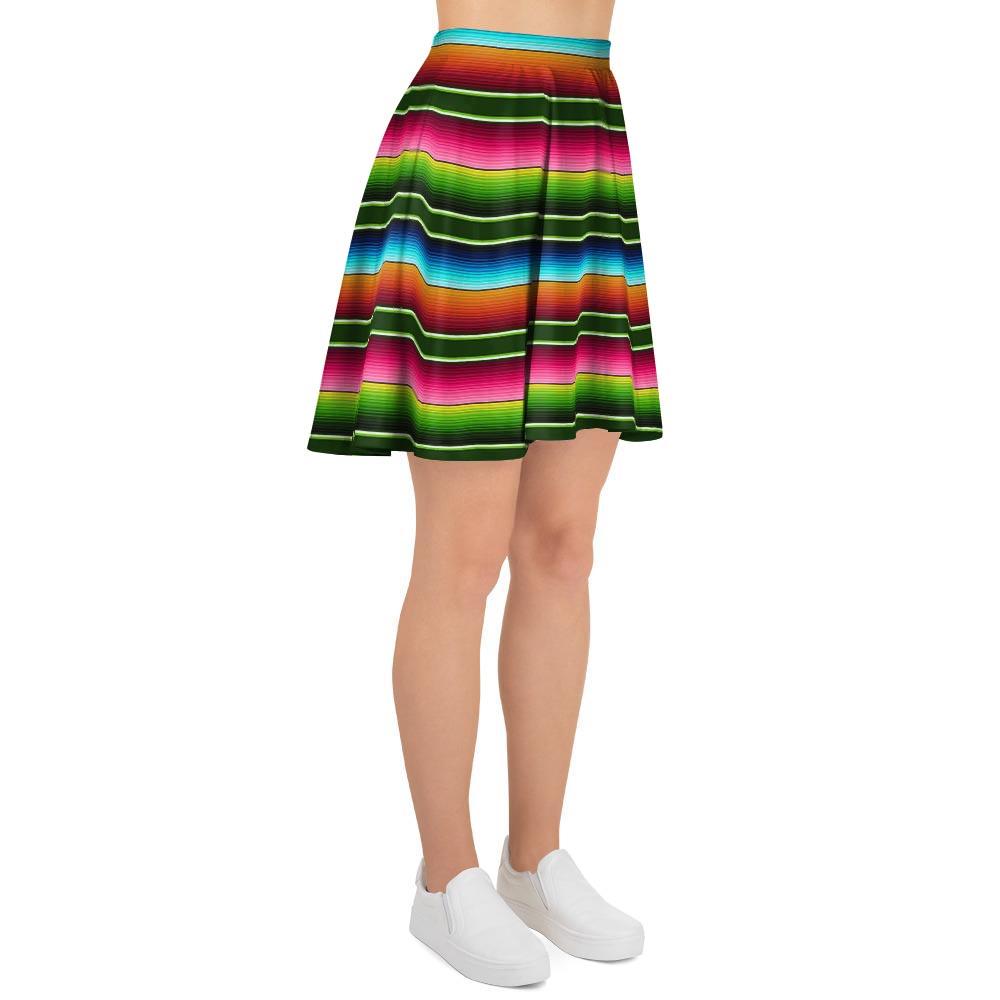 Serape Baja Mexican Women's Skirt-grizzshop