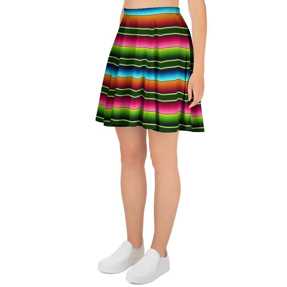 Serape Baja Mexican Women's Skirt-grizzshop