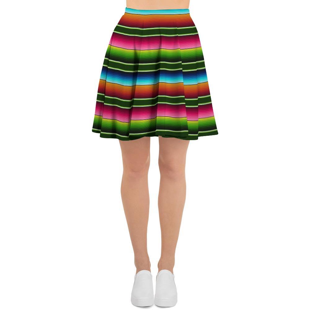 Serape Baja Mexican Women's Skirt-grizzshop
