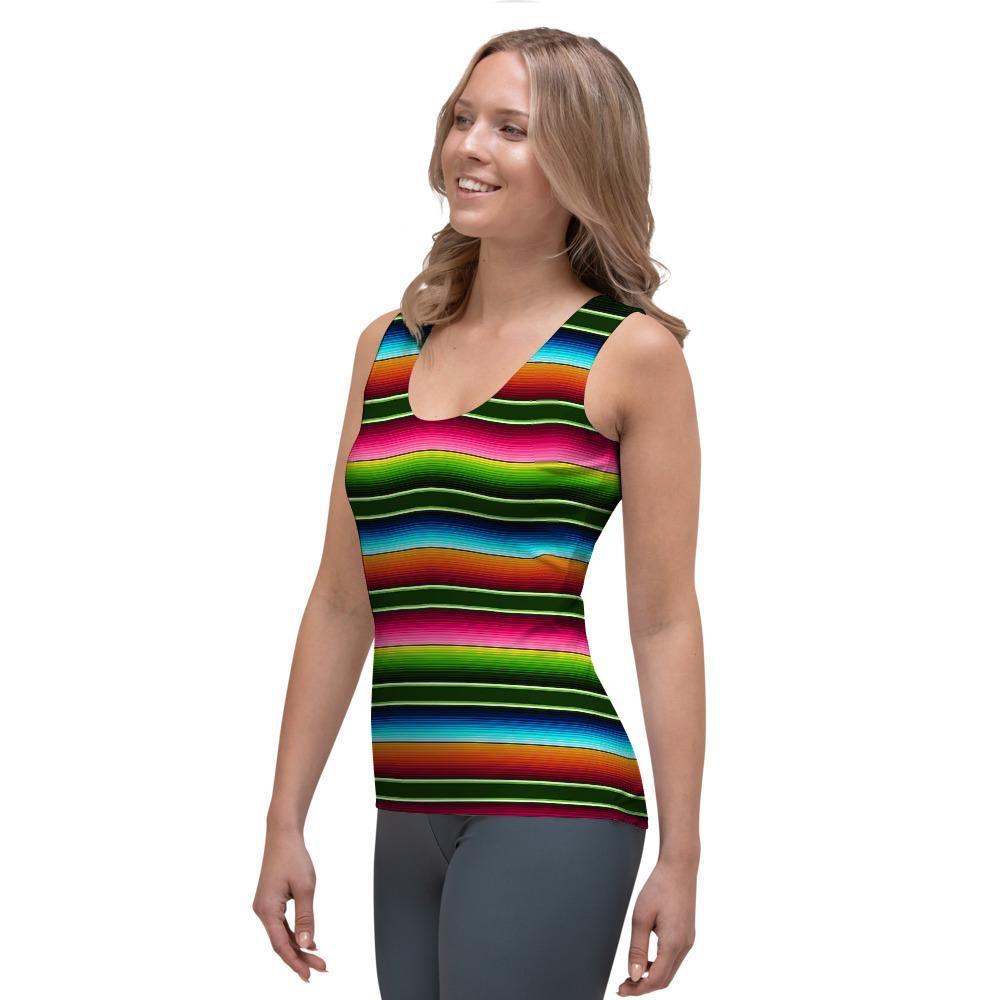 Serape Baja Mexican Women's Tank Top-grizzshop