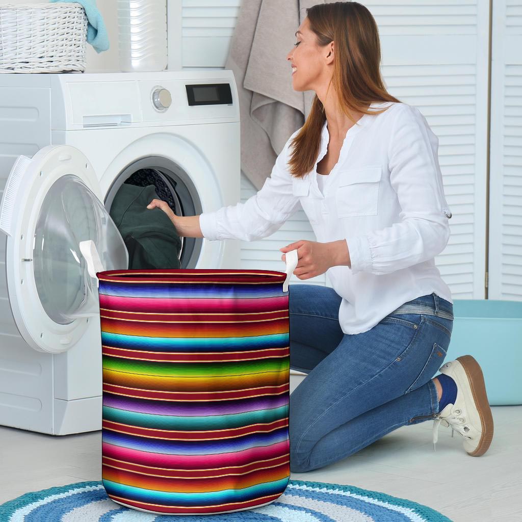 Serape Baja Print Laundry Basket-grizzshop