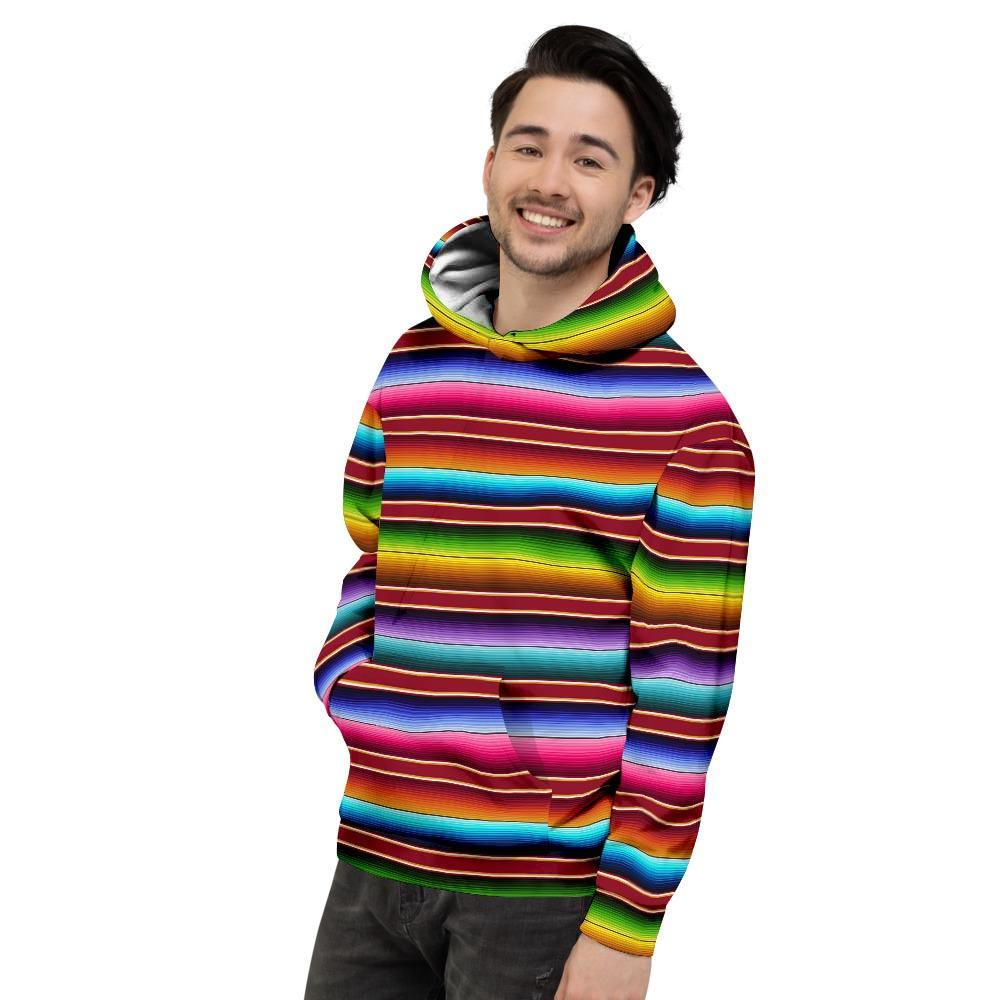 Serape Baja Print Men's Hoodie-grizzshop
