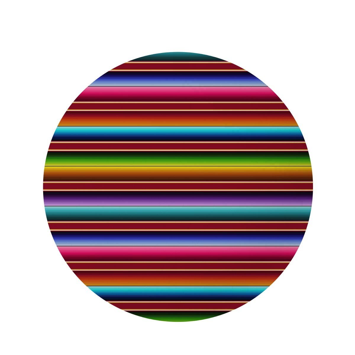 Serape Baja Print Round Rug-grizzshop