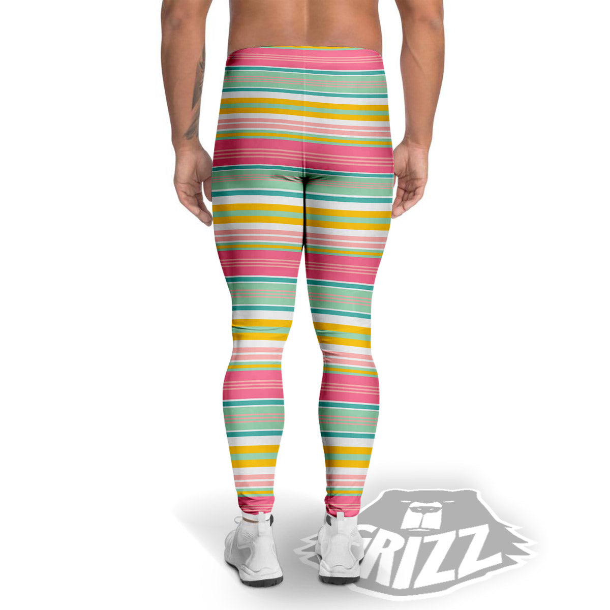 Serape Blanket Colorful Print Pattern Men's Leggings-grizzshop