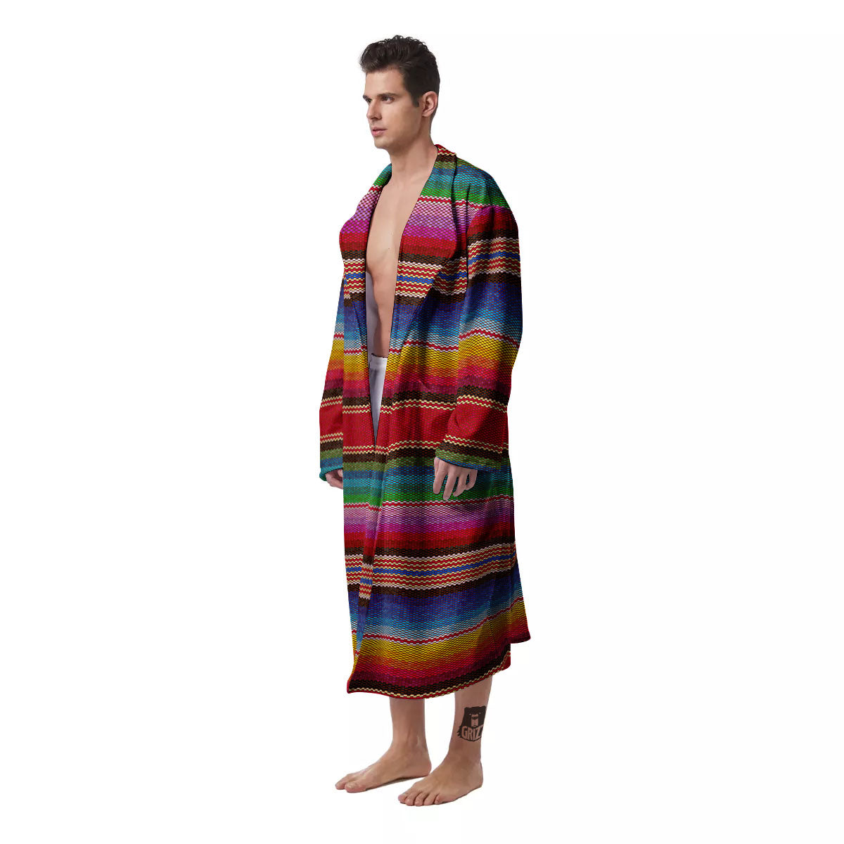 Serape Blanket Ethnic Print Pattern Men's Robe-grizzshop