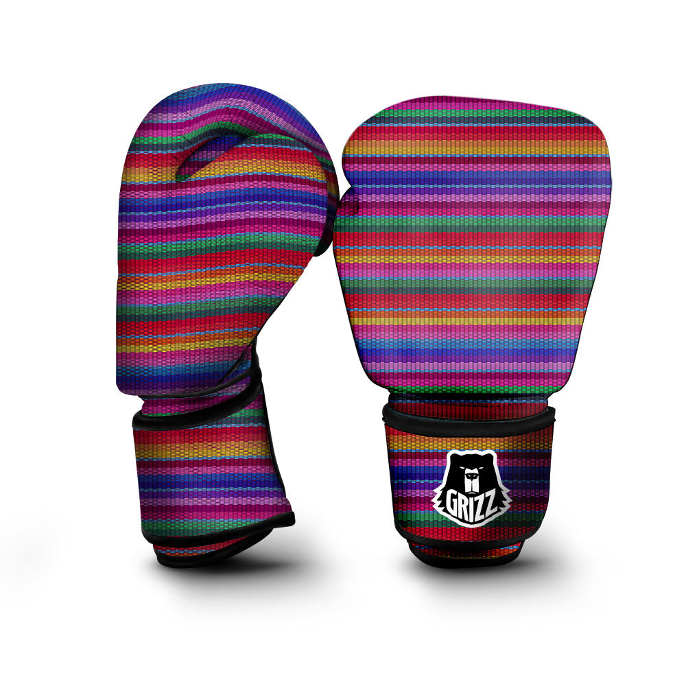 Serape Mexican Colorful Print Pattern Boxing Gloves-grizzshop