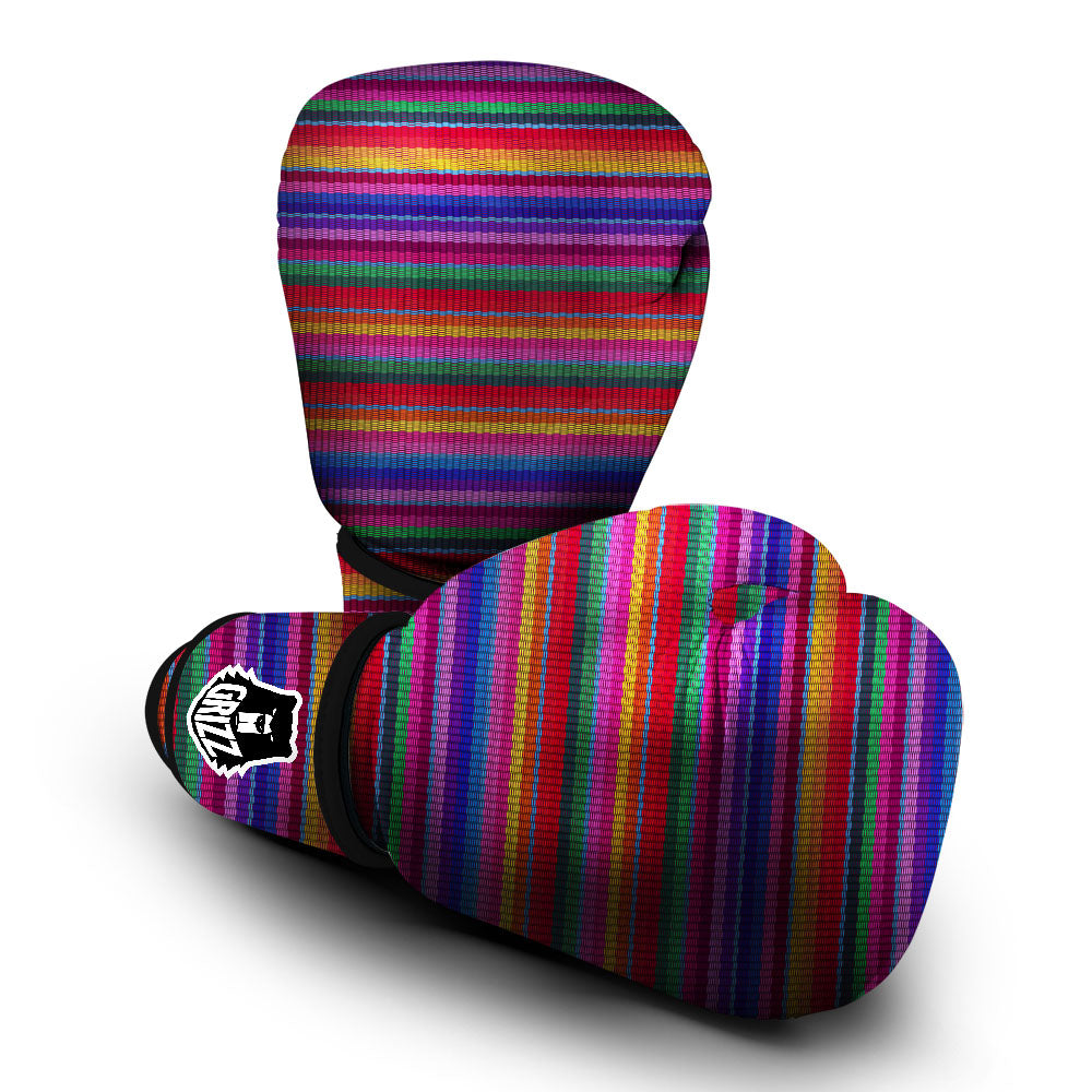 Serape Mexican Colorful Print Pattern Boxing Gloves-grizzshop