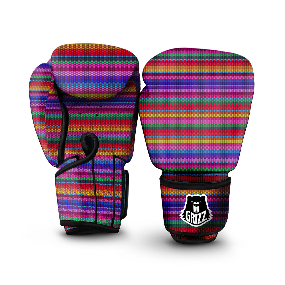 Serape Mexican Colorful Print Pattern Boxing Gloves-grizzshop