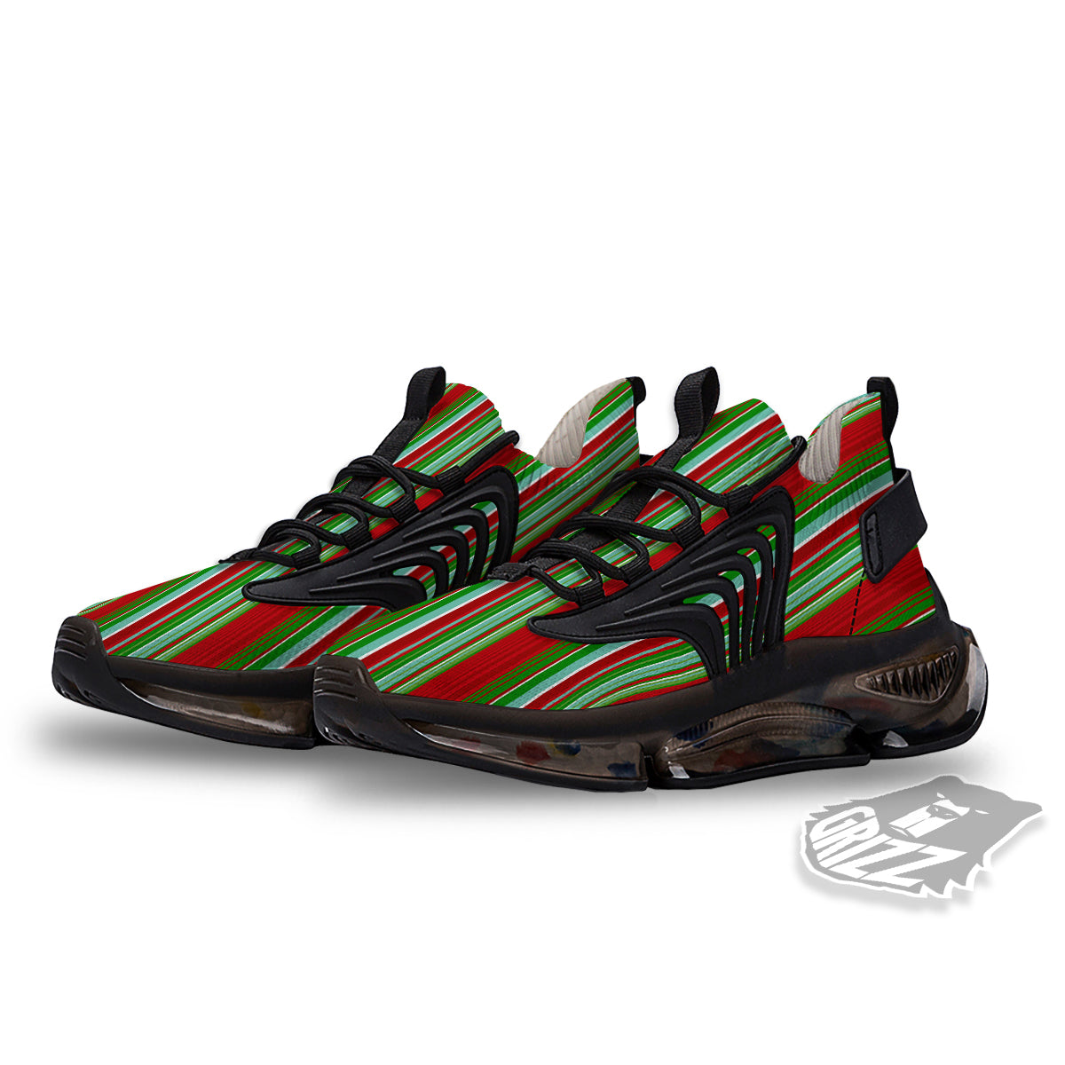 Serape Mexican Vintage Print Pattern Black Gym Shoes-grizzshop