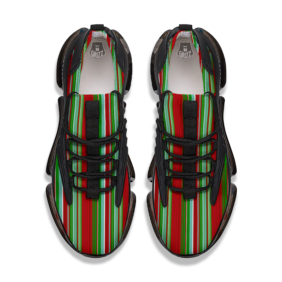Serape Mexican Vintage Print Pattern Black Gym Shoes-grizzshop