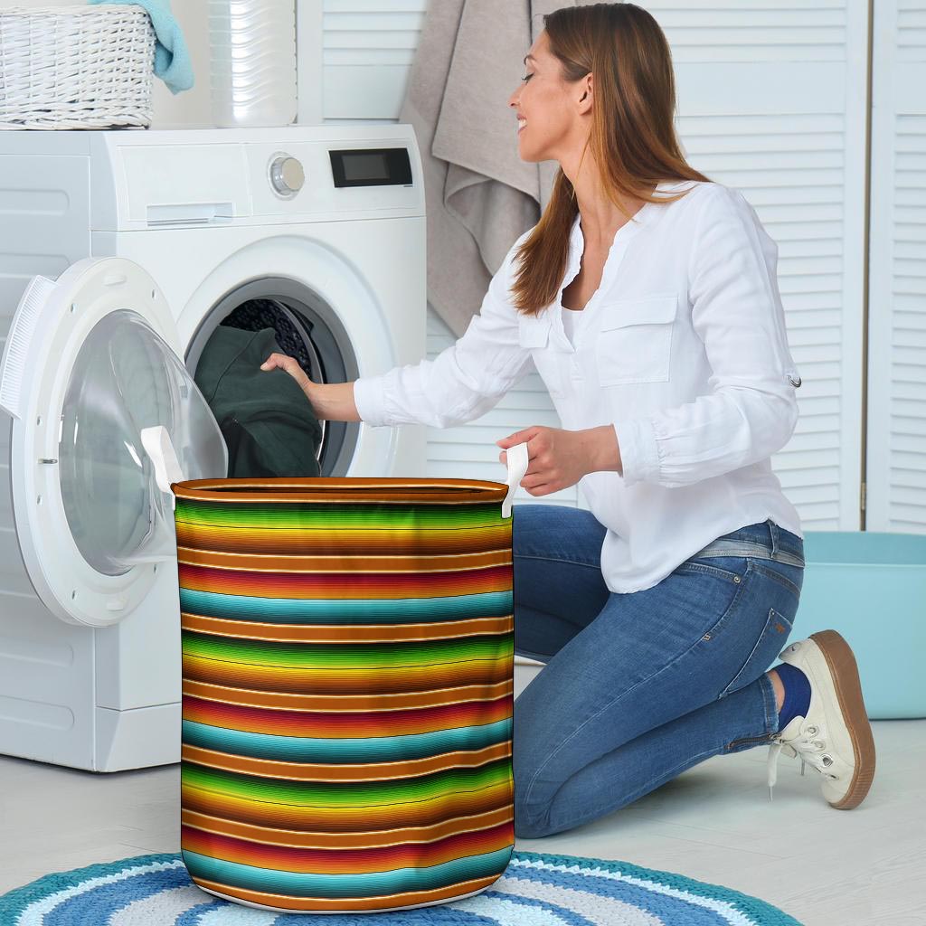 Serape Print Laundry Basket-grizzshop