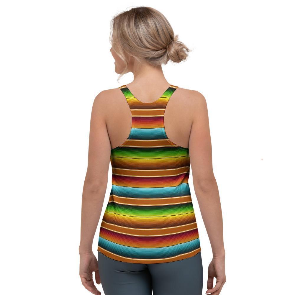 Serape Print Women's Racerback Tank Top-grizzshop