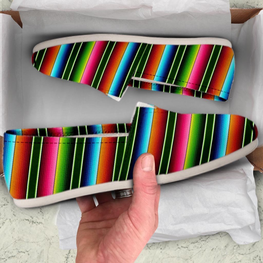 Serape Baja Mexican Canvas Shoes-grizzshop