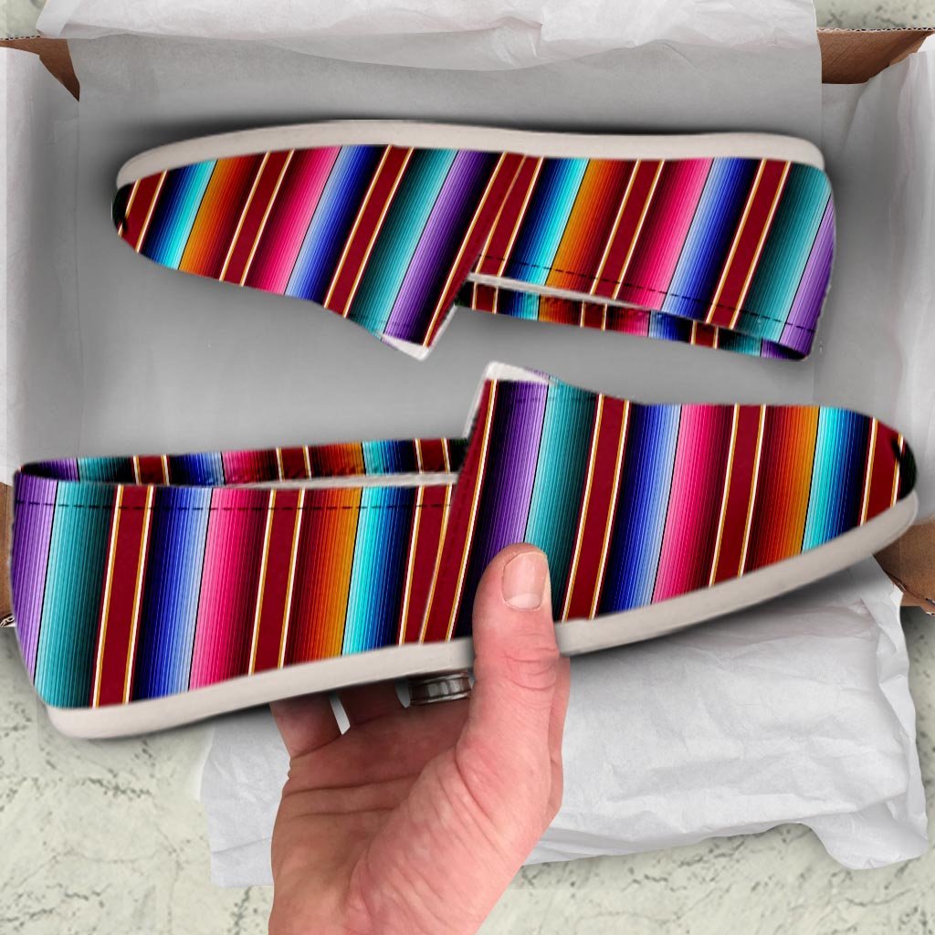 Serape Baja Print Canvas Shoes-grizzshop