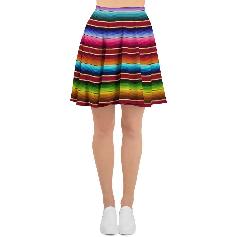 Serape Baja Print Women's Skirt-grizzshop