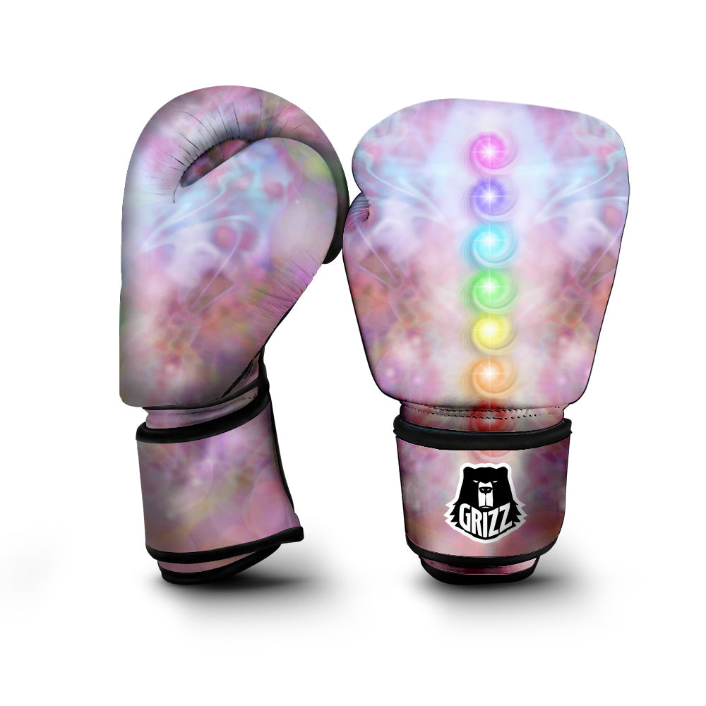Seven Chakras Colorful Print Boxing Gloves-grizzshop