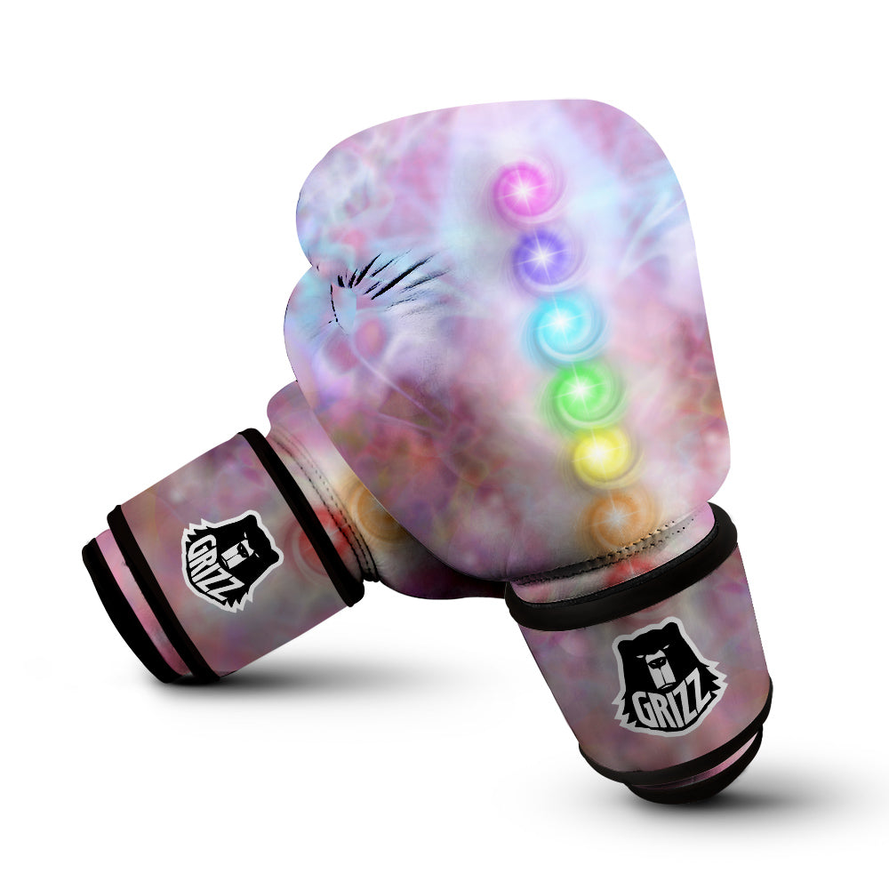 Seven Chakras Colorful Print Boxing Gloves-grizzshop