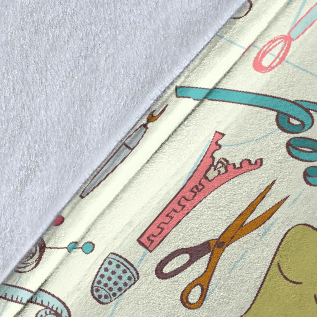 Sewing Print Pattern Blanket-grizzshop