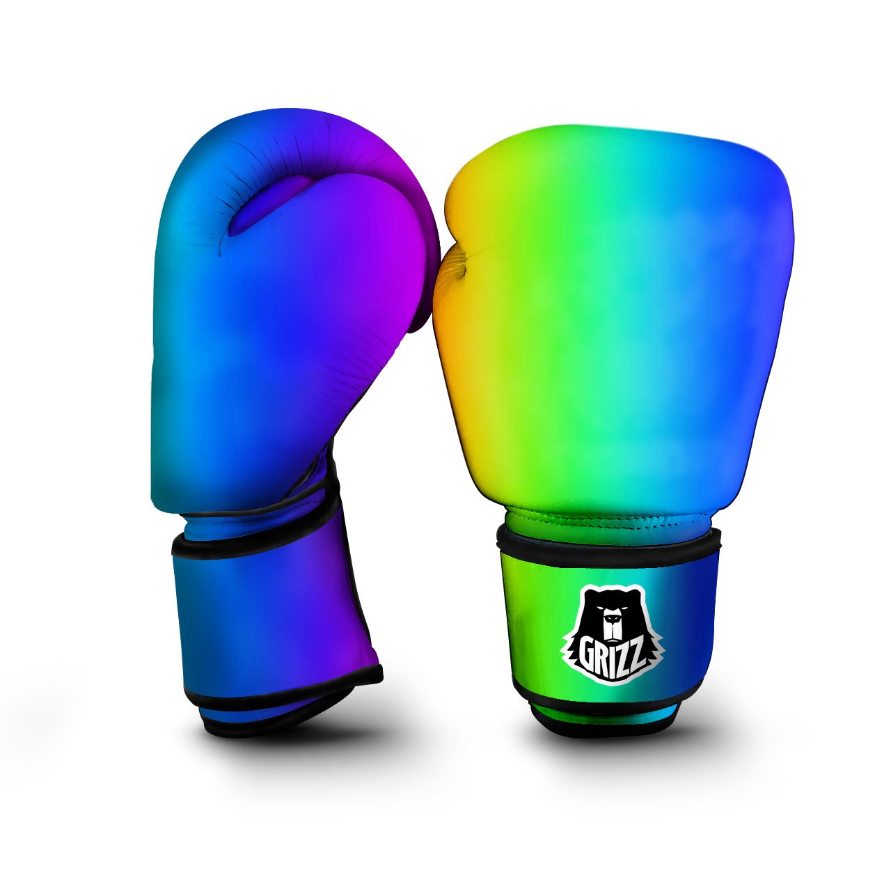 Shades Rainbow Print Pattern Boxing Gloves-grizzshop