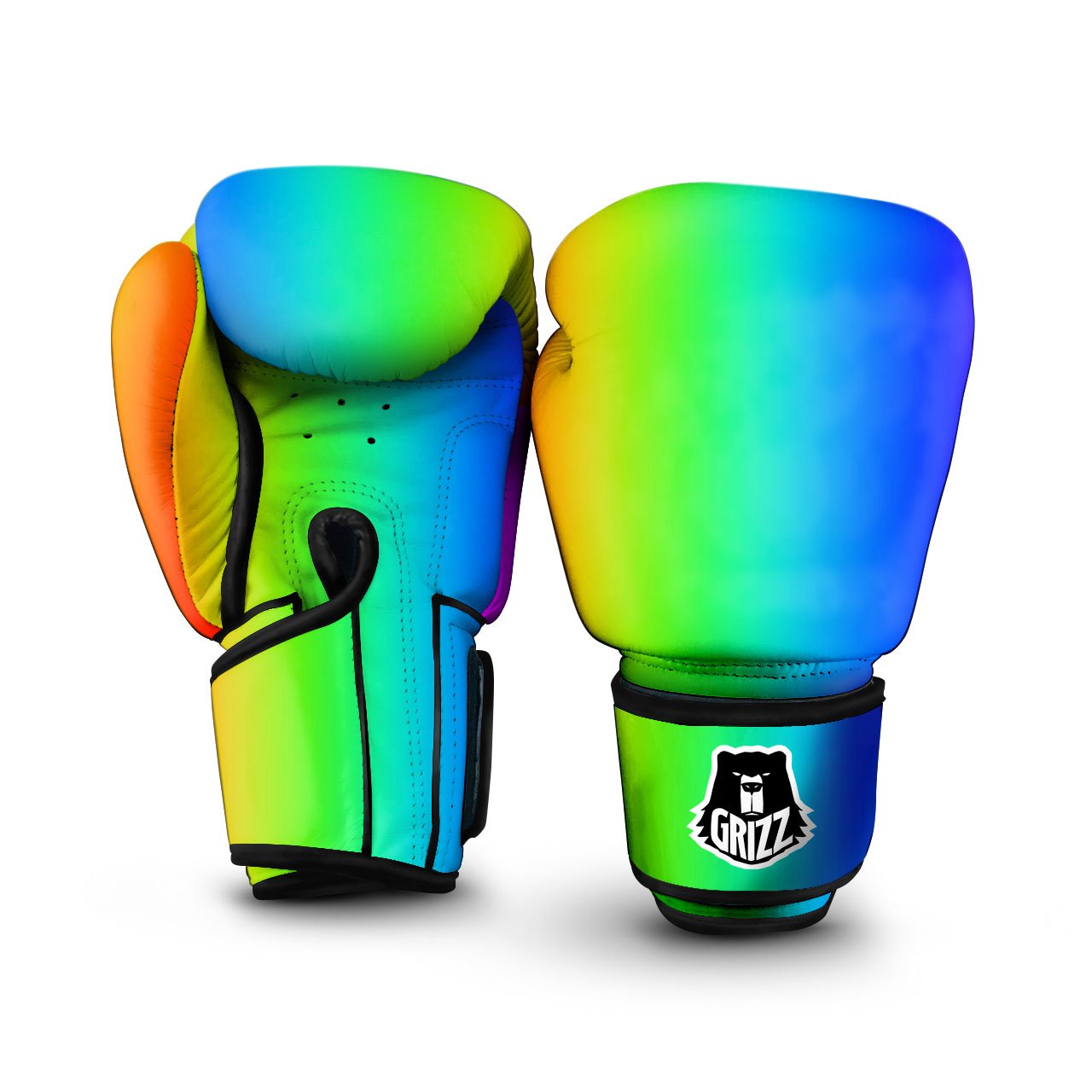Shades Rainbow Print Pattern Boxing Gloves-grizzshop