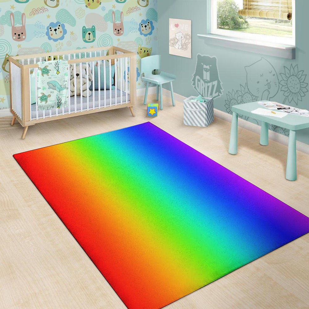 Shades Rainbow Print Pattern Floor Mat-grizzshop