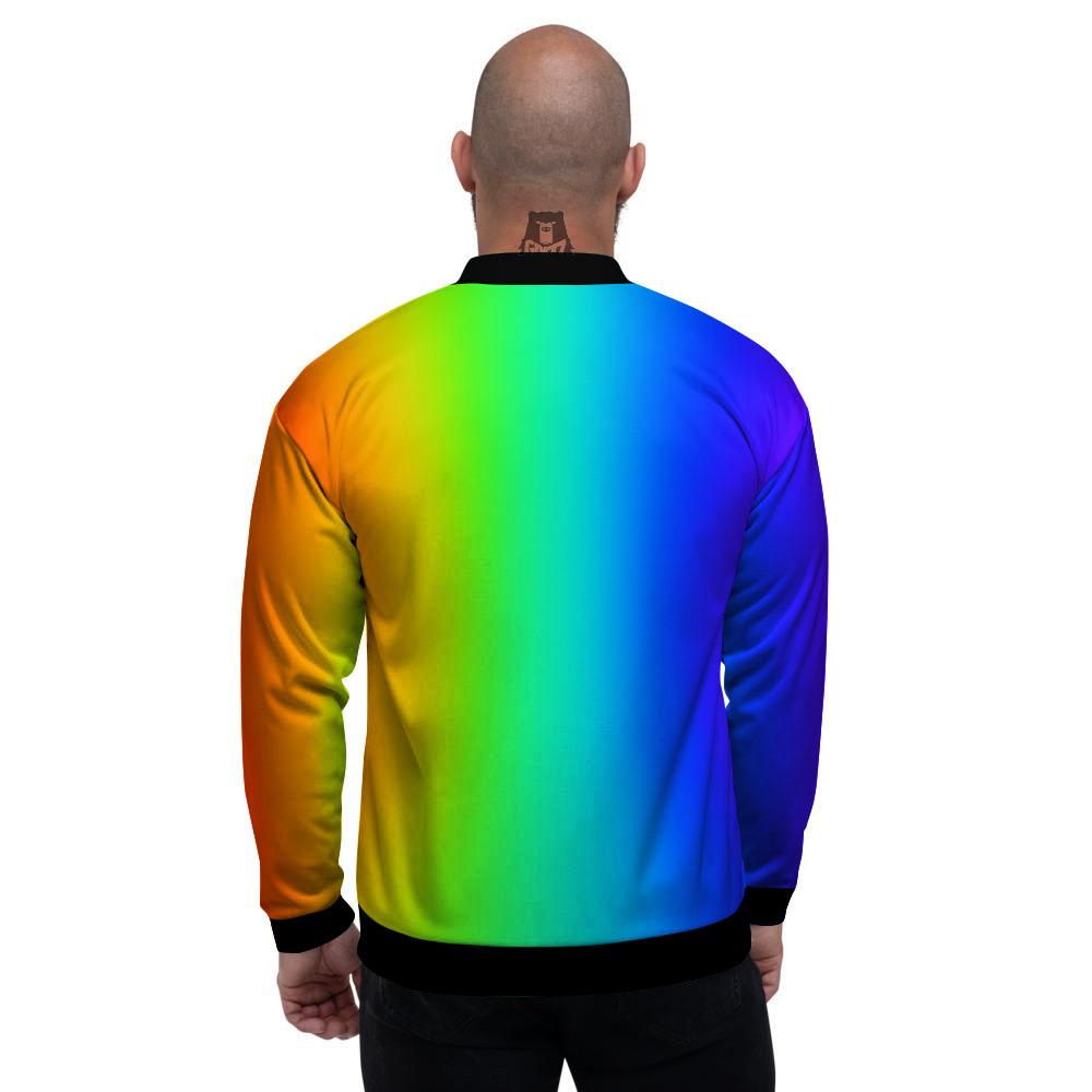 Shades Rainbow Print Pattern Men's Bomber Jacket-grizzshop