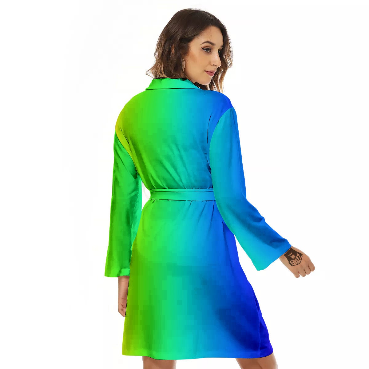 Shades Rainbow Print Pattern Women's Robe-grizzshop