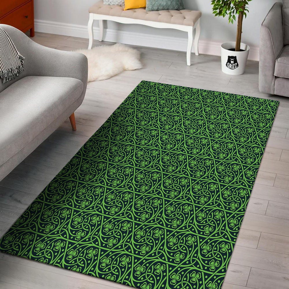 Shamrock Irish Print Pattern Floor Mat-grizzshop
