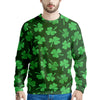Shamrock St. Patrick's Day Print Pattern Men's Sweatshirt-grizzshop