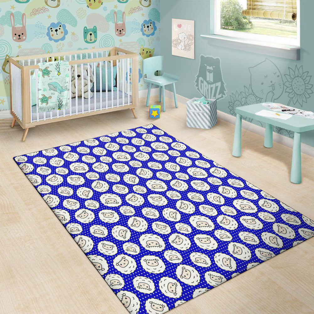 Sheep Cartoon Print Pattern Floor Mat-grizzshop