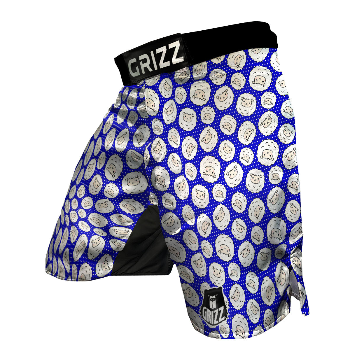 Sheep Cartoon Print Pattern MMA Shorts-grizzshop