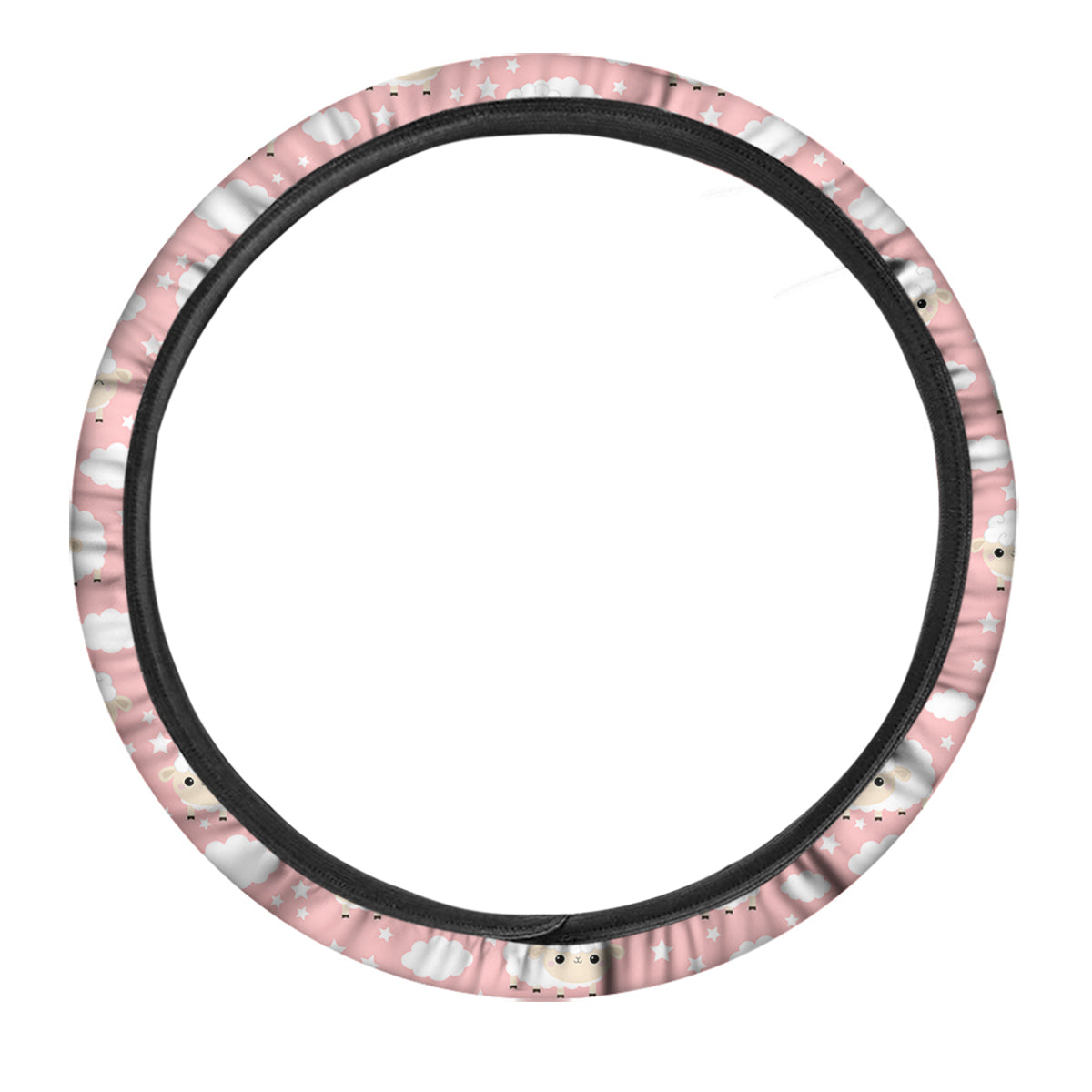 Sheep Cute Print Pattern Car Steering Wheel Cover-grizzshop
