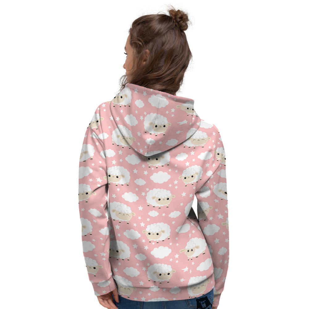 Sheep Cute Print Pattern Women's Hoodie-grizzshop
