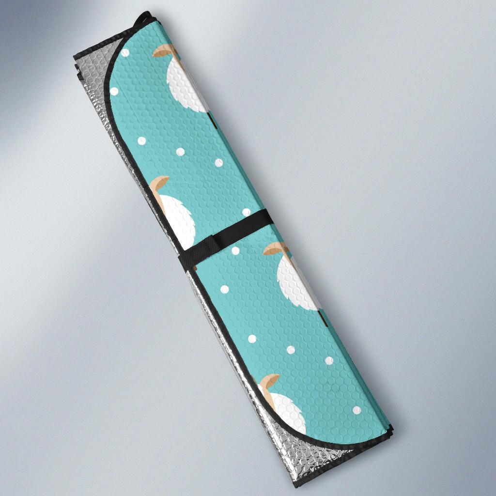 Sheep Goat Pattern Print Car Sun Shade-grizzshop