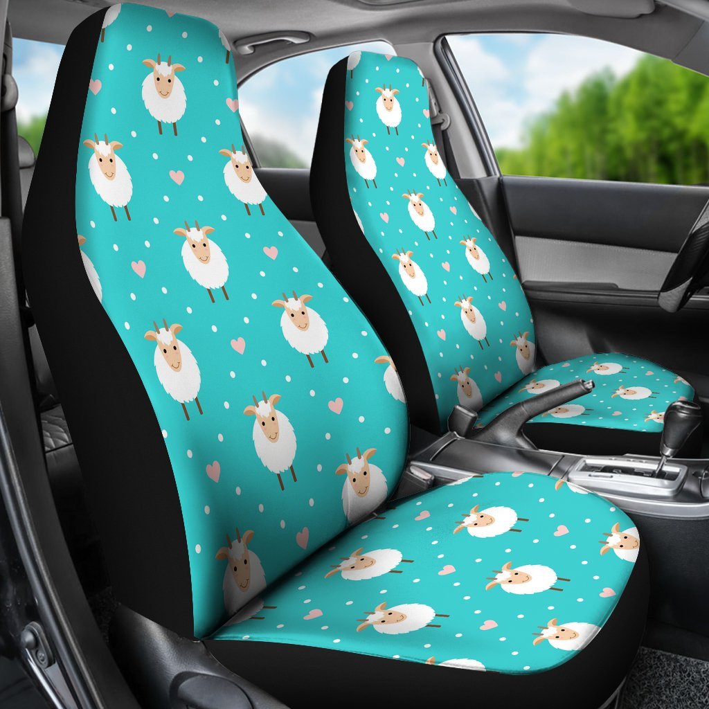 Sheep Goat Pattern Print Universal Fit Car Seat Cover-grizzshop