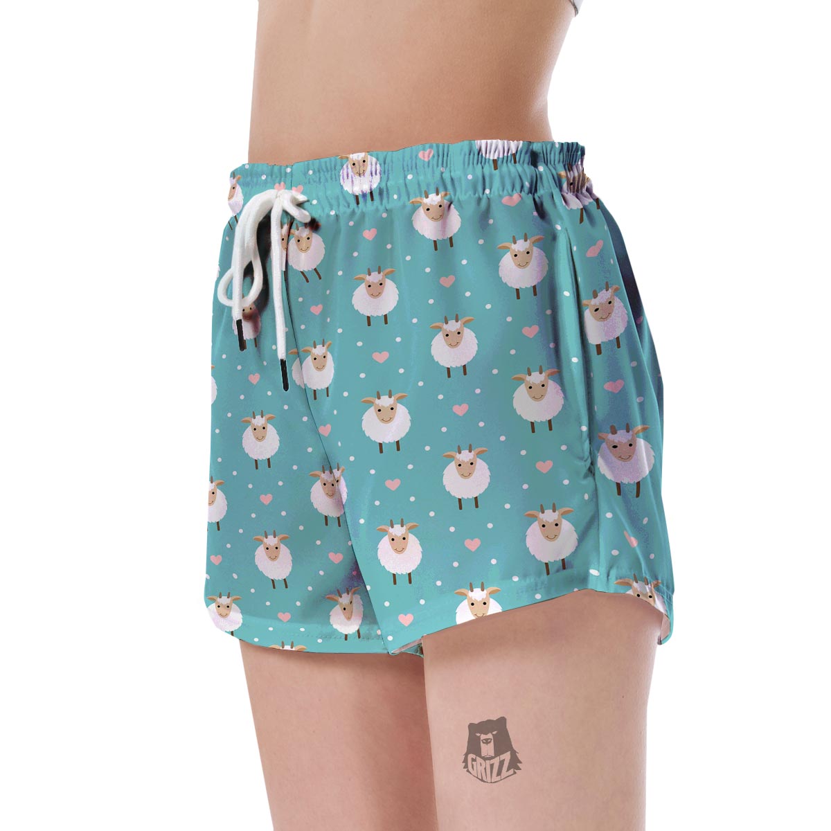 Sheep Goat Pattern Print Women's Shorts-grizzshop
