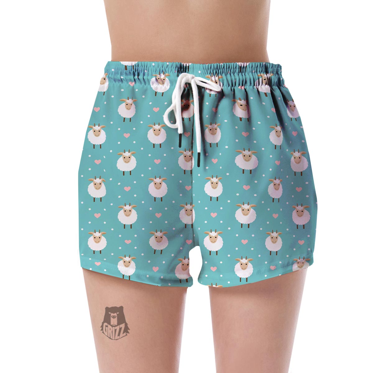 Sheep Goat Pattern Print Women's Shorts-grizzshop